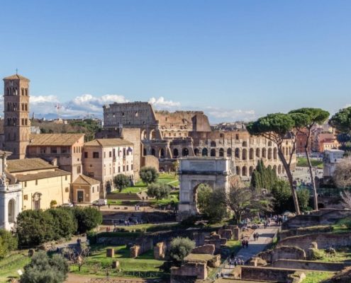 Colloseum und Forum Romanum