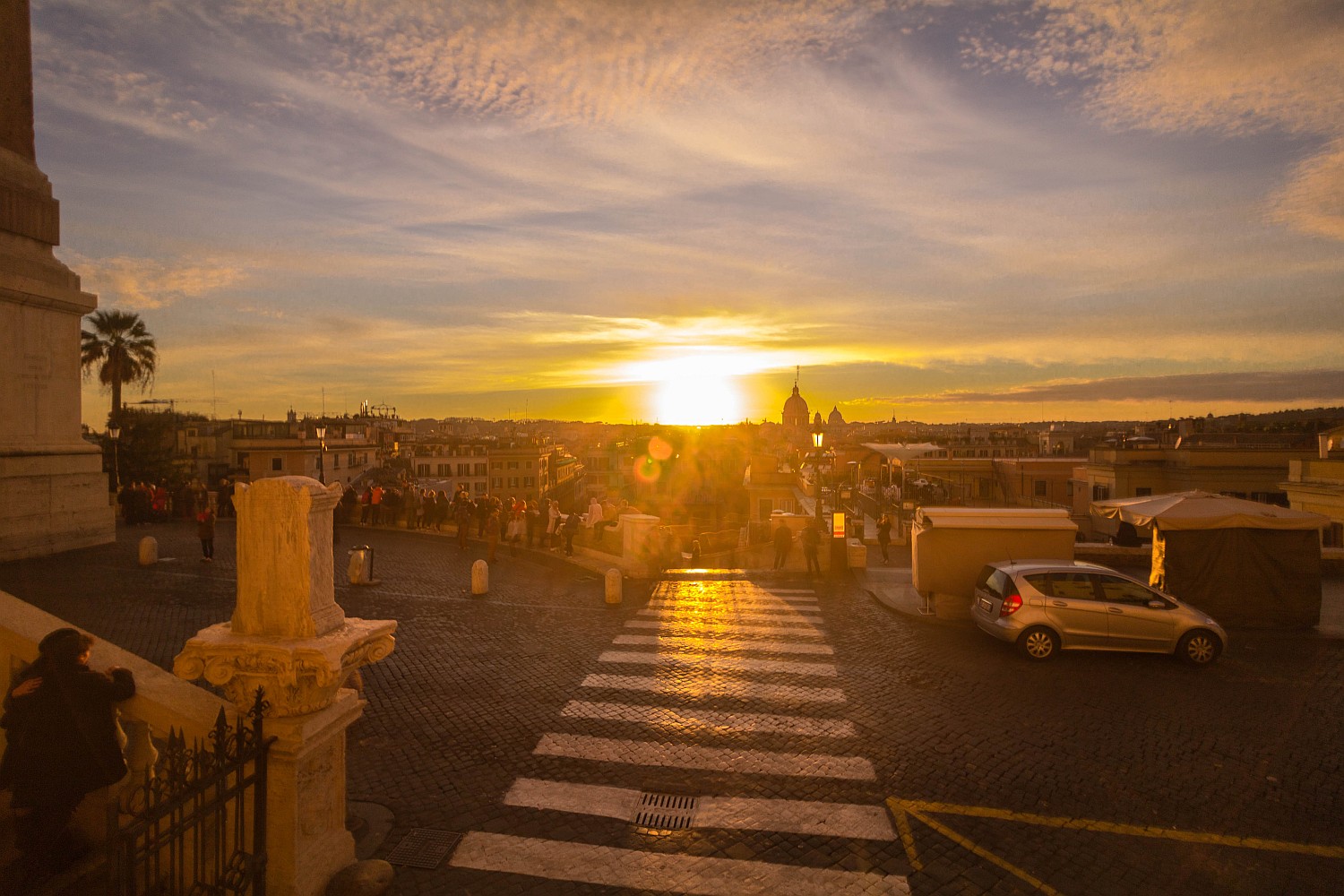 Sonnenuntergang Spanische Treppe Rom